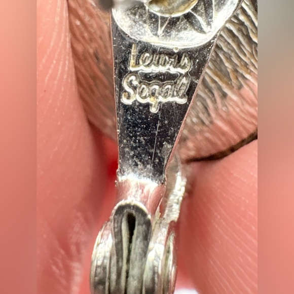 Vintage Lewis Segal Art Deco Style Marcasite Silver Tone Earrings - Picture 4 of 6